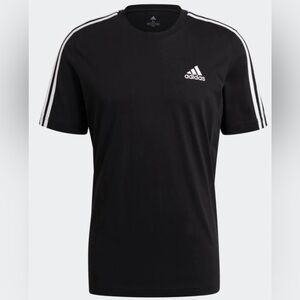 Adidas Men's Black and White Short Sleeve Tee